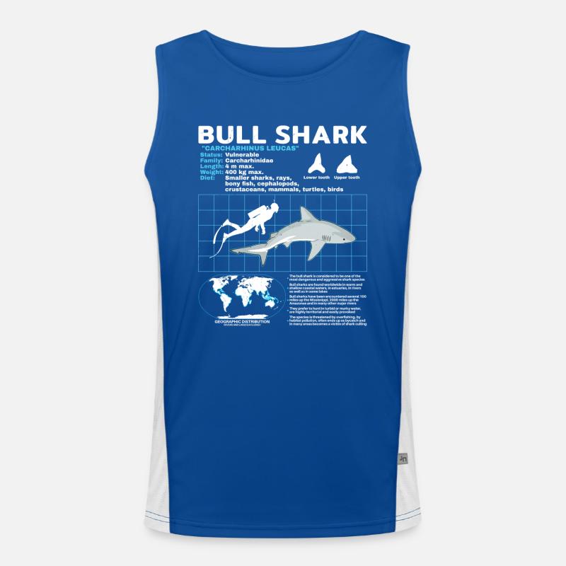 Fiche technique du requin bouledogue Débardeur respirant contrasté Homme