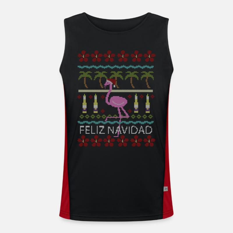 Flamingo Funktionelles Kontrast-Tank Top für Männer 