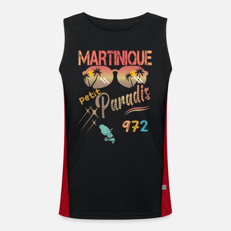 Idee cadeau La Martinique un petit paradis Débardeur respirant contrasté Homme 