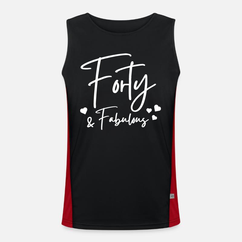 Vierzig fabelhaft Funktionelles Kontrast-Tank Top für Männer 