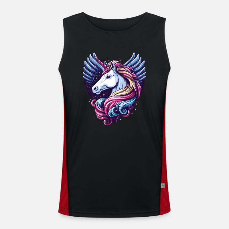 UNICORN FAIRY TALE PRINCESS CASTLE MAGIC CREATIVE Men's Functional Contrast Tank Top 