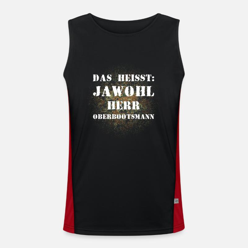 Das heißt Jawohl Herr Oberbootsmann Bundeswehr Funktionelles Kontrast-Tank Top für Männer 