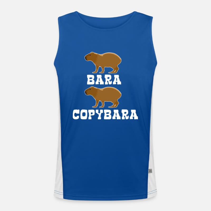 Copybara - Capybara Wortspiel Copy Style Funktionelles Kontrast-Tank Top für Männer 