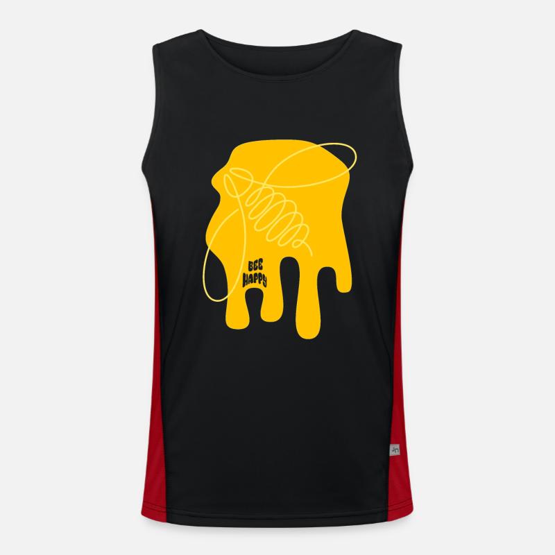 Be cheerful - Bee - abstract - Graphic Art Men's Functional Contrast Tank Top 