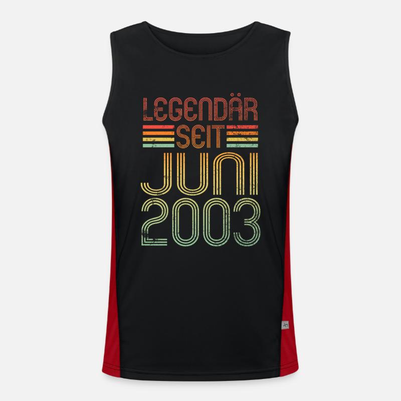 Legendär seit Juni 2003 - Geburtstag Retro Funktionelles Kontrast-Tank Top für Männer 