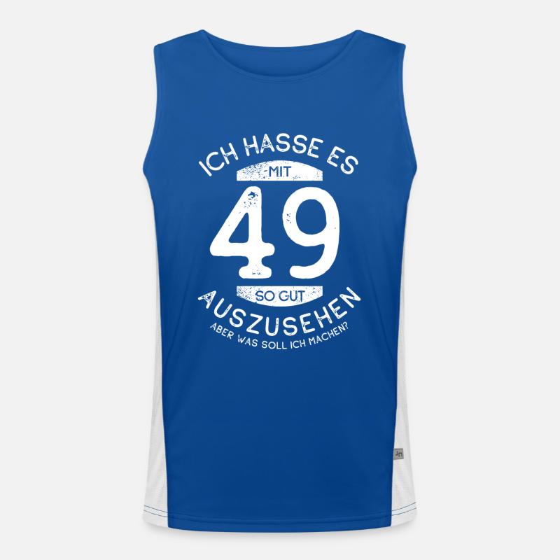 Ich hasse es mit 49 so gut auszusehen - Spruch Funktionelles Kontrast-Tank Top für Männer 