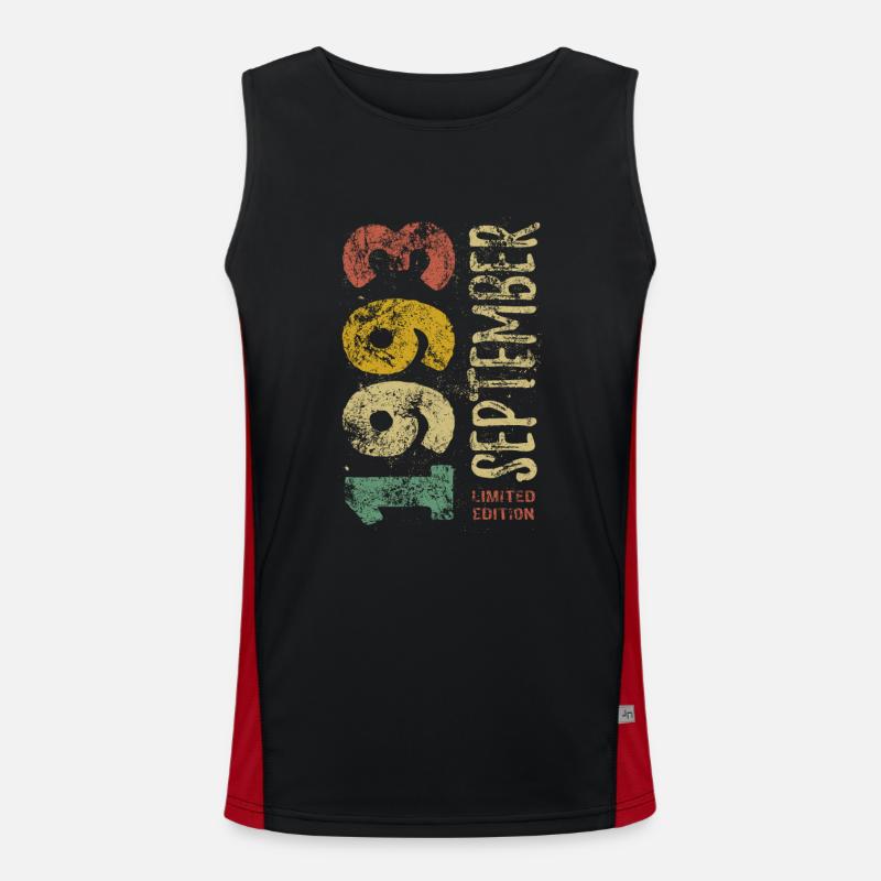 Limited Edition September 1993 Geburtstag Geschenk Funktionelles Kontrast-Tank Top für Männer 