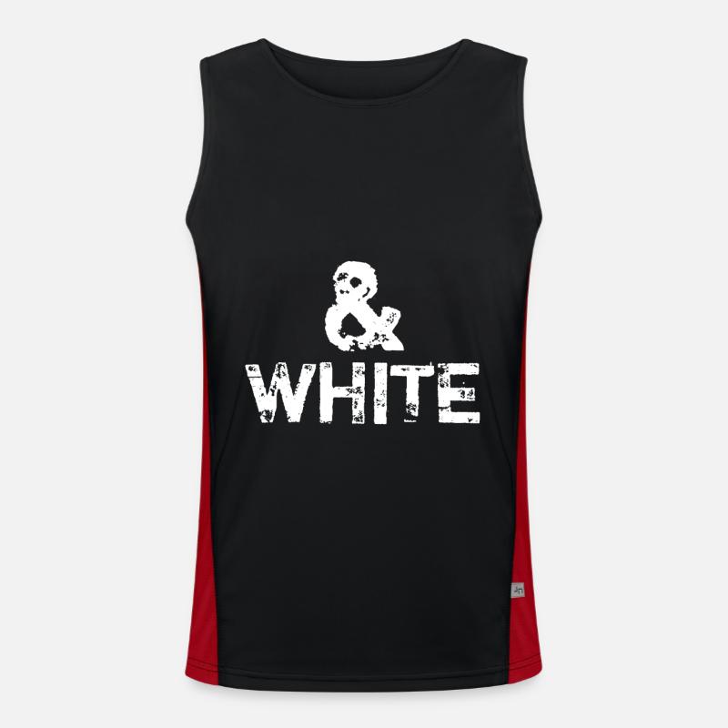 Black and White - Contrast Men's Functional Contrast Tank Top 