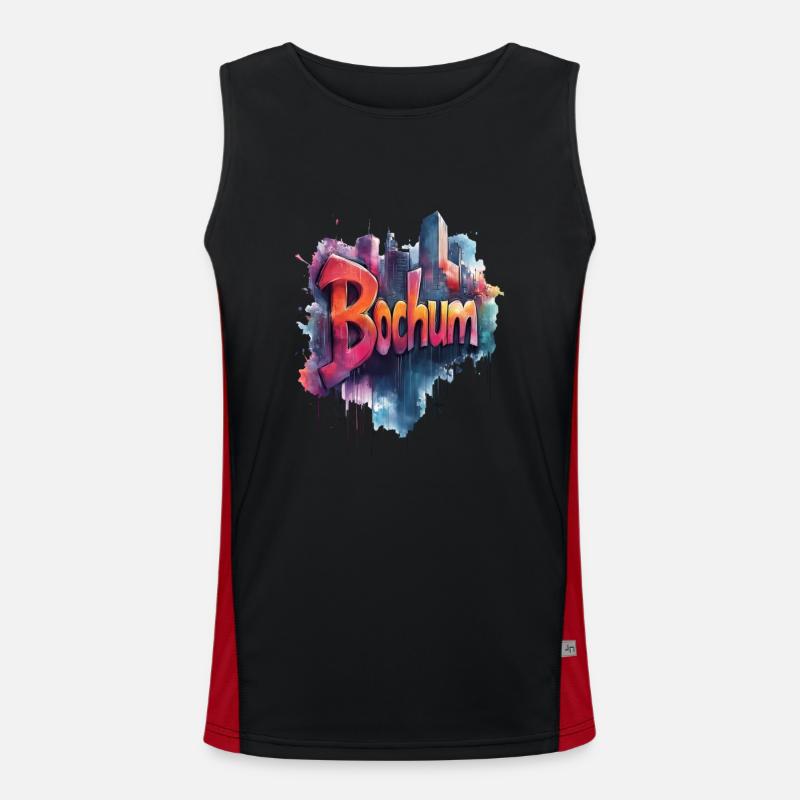 Bochum Funktionelles Kontrast-Tank Top für Männer 