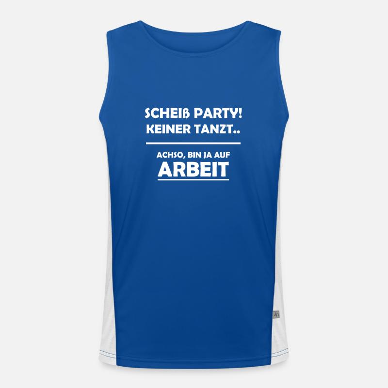 Arbeit Spruch Funktionelles Kontrast-Tank Top für Männer 