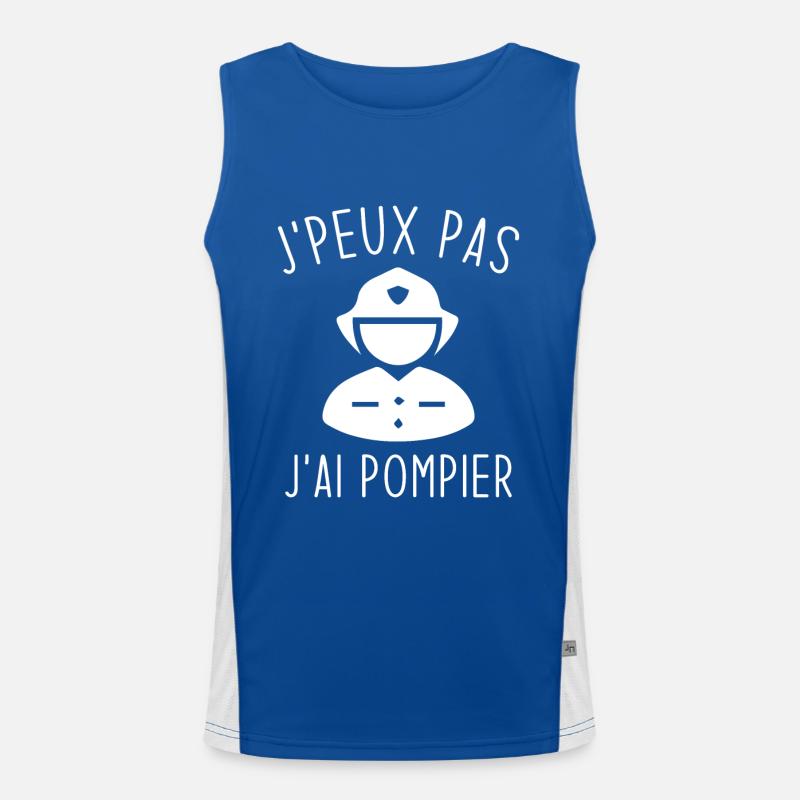 Je peux Pas J'ai Pompier Débardeur respirant contrasté Homme 