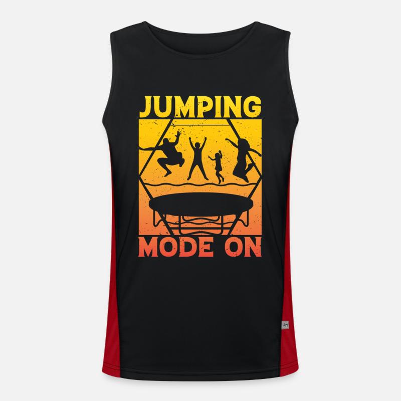 Jumping Mode on Men's Functional Contrast Tank Top 