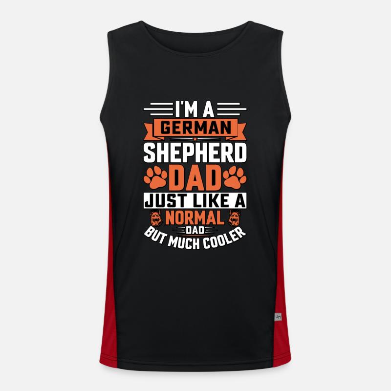 I'm a German Shepherd Dad - Men's Functional Contrast Tank Top  - black/red