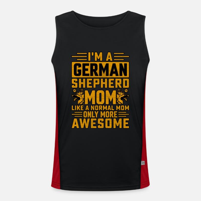 Ich bin Mutter eines Deutschen Schäferhundes Funktionelles Kontrast-Tank Top für Männer 