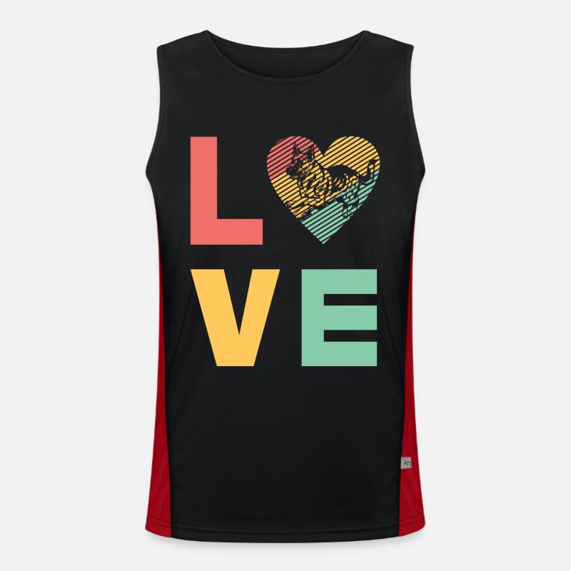 German Shepherd Men's Functional Contrast Tank Top 