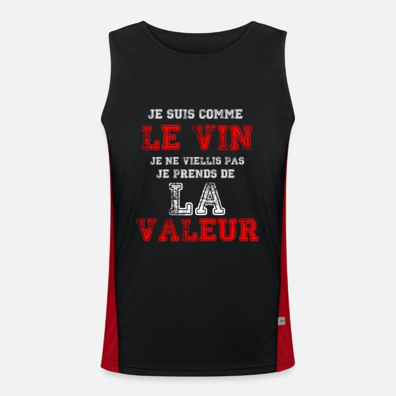 Je Suis Comme Le Vin Débardeur respirant contrasté Homme 