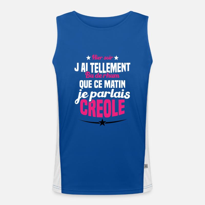 Hier soir j ai tellement bu de rhum Débardeur respirant contrasté Homme 
