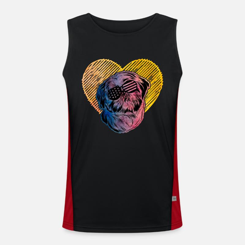Shih Tzu Débardeur respirant contrasté Homme 