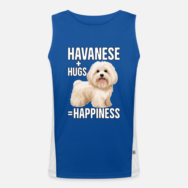 Havanese Hugs Happiness Men's Functional Contrast Tank Top 