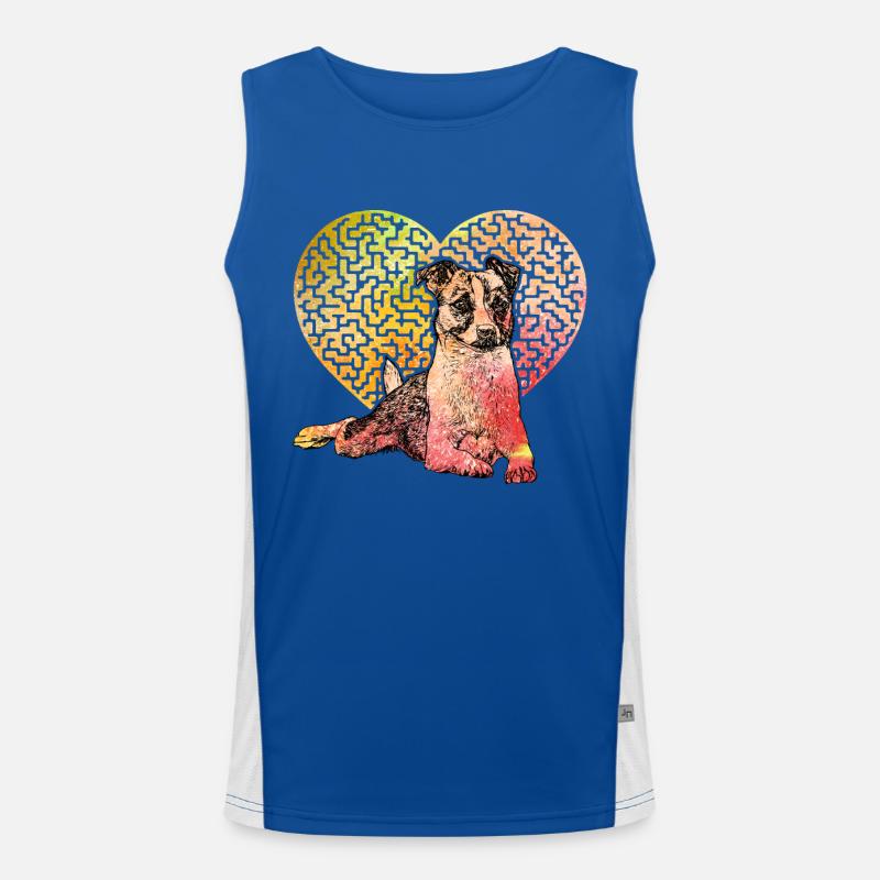 Jack Russell Terrier Funktionelles Kontrast-Tank Top für Männer 