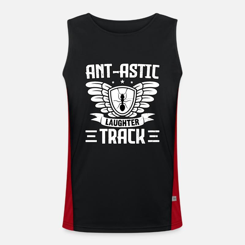 Ant-astic laughter track Men's Functional Contrast Tank Top 