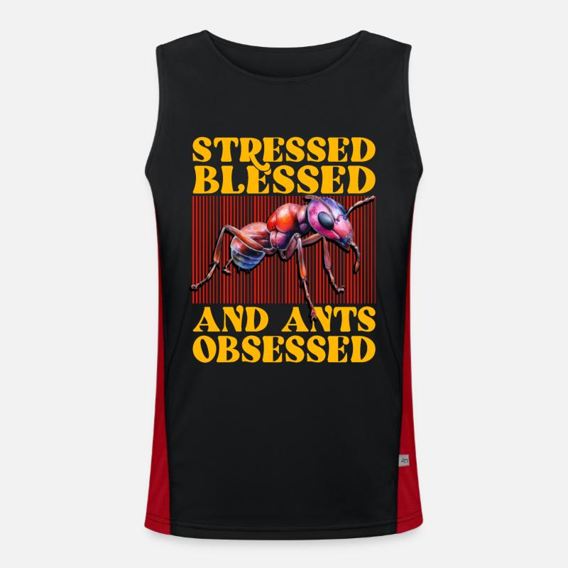 Stressed bless and Ants obsessed Men's Functional Contrast Tank Top 