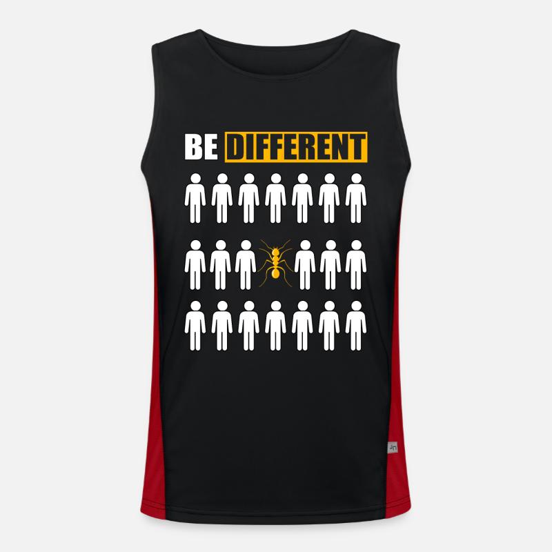 Be Different Ameise Funktionelles Kontrast-Tank Top für Männer 