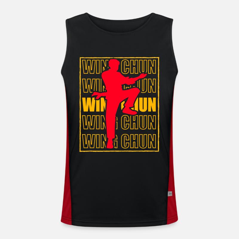 Wing Chun Funktionelles Kontrast-Tank Top für Männer 