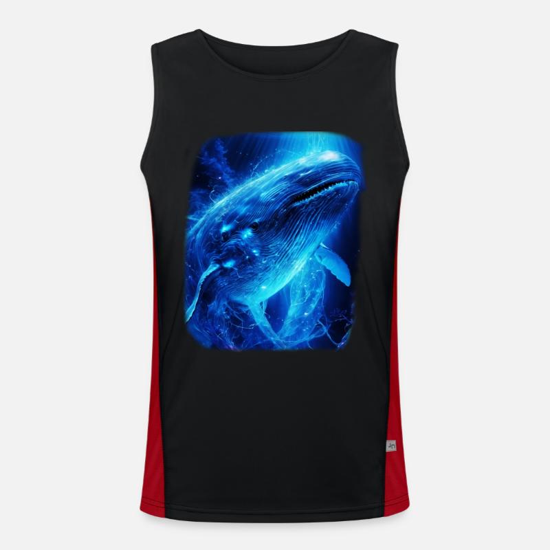 Blauwal Funktionelles Kontrast-Tank Top für Männer 