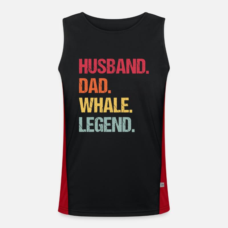 Ehemann Papa Wal-Legende Funktionelles Kontrast-Tank Top für Männer 