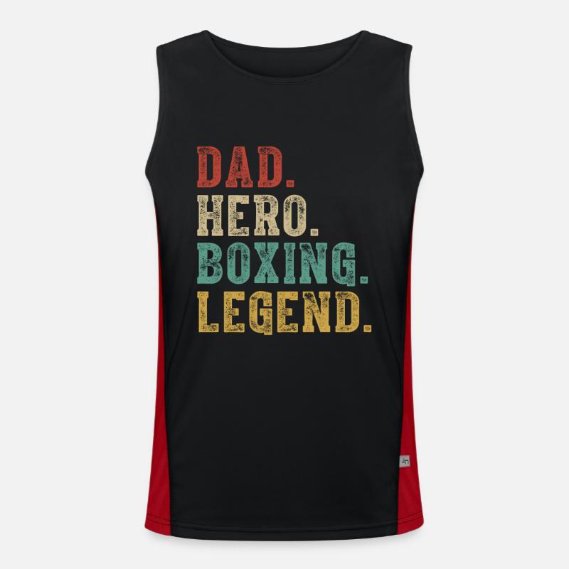 Légende de la boxe Dad Hero Débardeur respirant contrasté Homme 