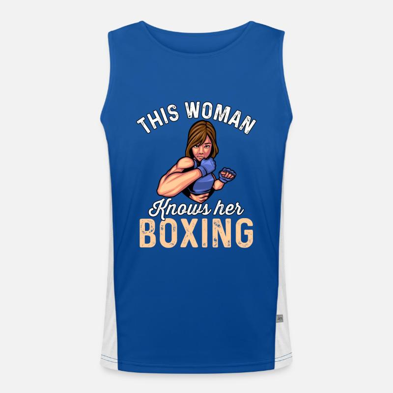 Cette femme connaît sa boxe Débardeur respirant contrasté Homme 