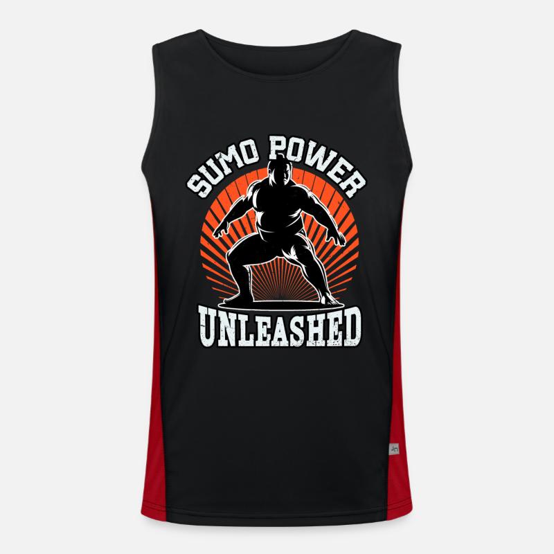 Entfesselte Sumo-Kraft Funktionelles Kontrast-Tank Top für Männer 