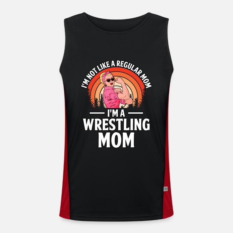 Ich bin nicht wie eine normale Mutter, ich bin eine Wrestling-Mutter Funktionelles Kontrast-Tank Top für Männer 