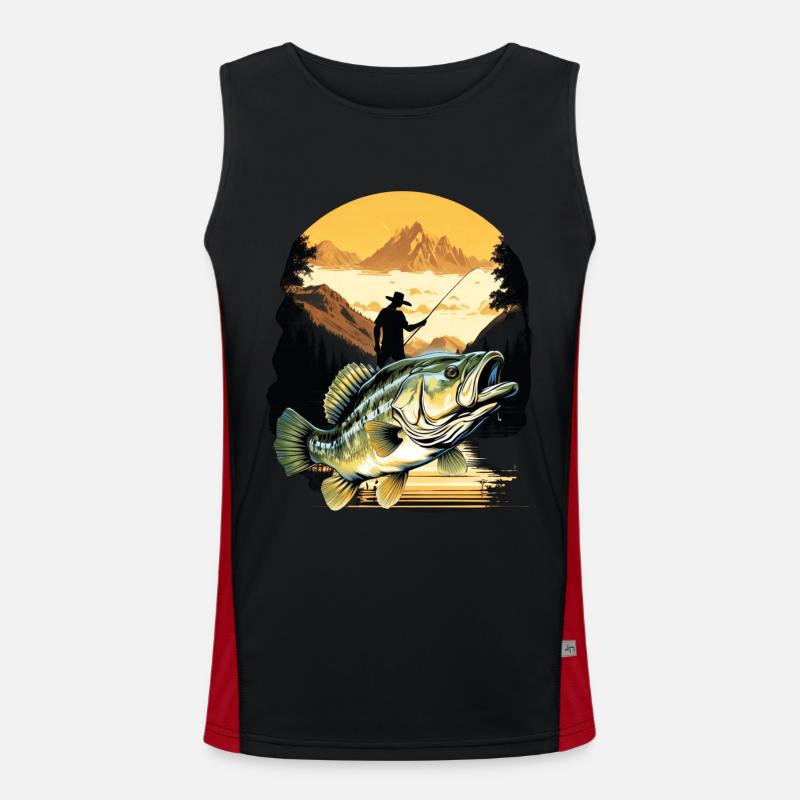 Barschfisch Funktionelles Kontrast-Tank Top für Männer 