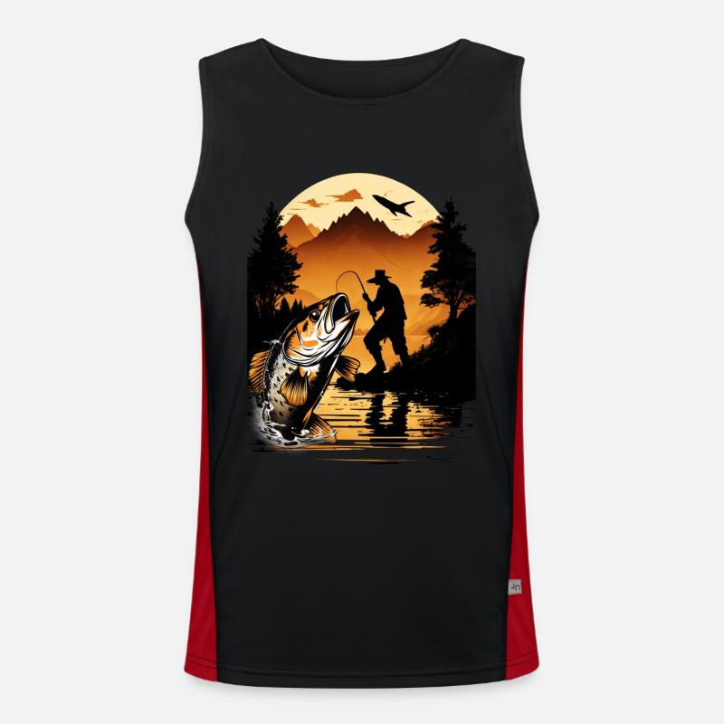 Bass Fish Men's Functional Contrast Tank Top 