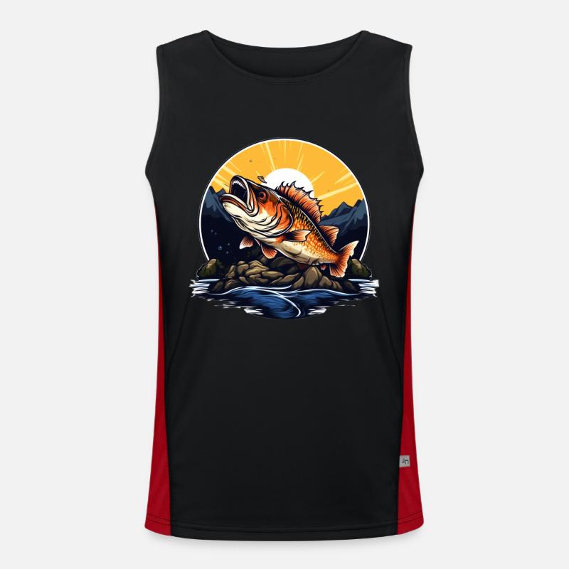 Bass Fish Men's Functional Contrast Tank Top 