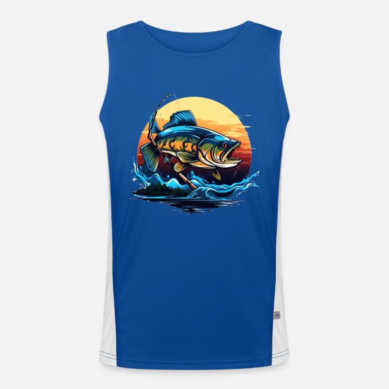 Bass Fish Men's Functional Contrast Tank Top 