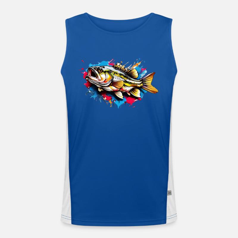 Bass Fish Men's Functional Contrast Tank Top 