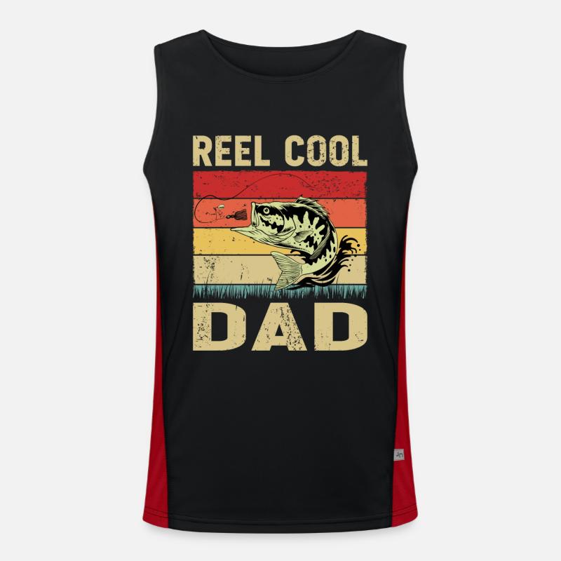 Reel Cool Dad Men's Functional Contrast Tank Top 