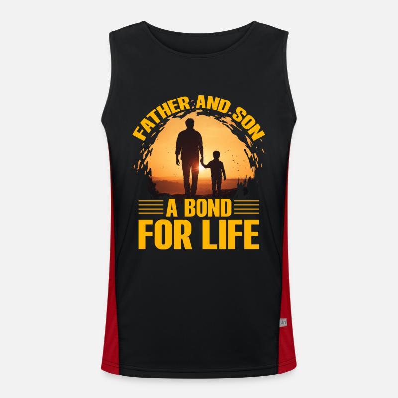 Father and Son a bond for Life Men's Functional Contrast Tank Top 