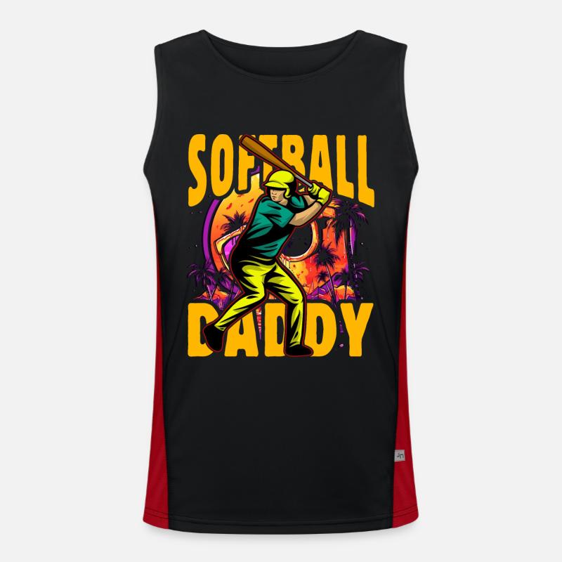 Softball Daddy Men's Functional Contrast Tank Top 