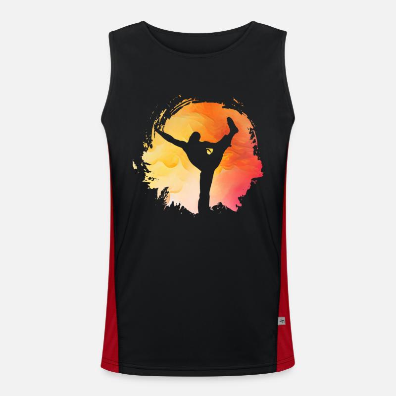 Capoeira Funktionelles Kontrast-Tank Top für Männer 