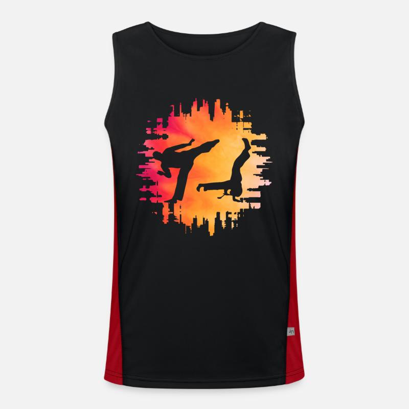 Capoeira Funktionelles Kontrast-Tank Top für Männer 
