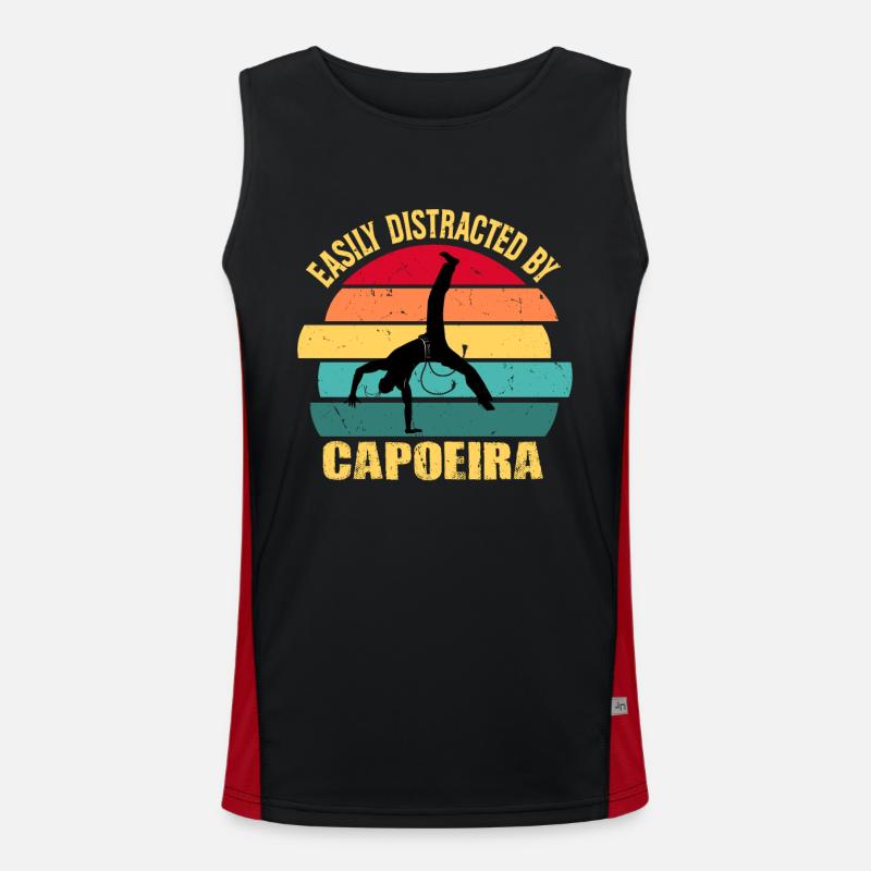 Leicht ablenken durch Capoeira Funktionelles Kontrast-Tank Top für Männer 