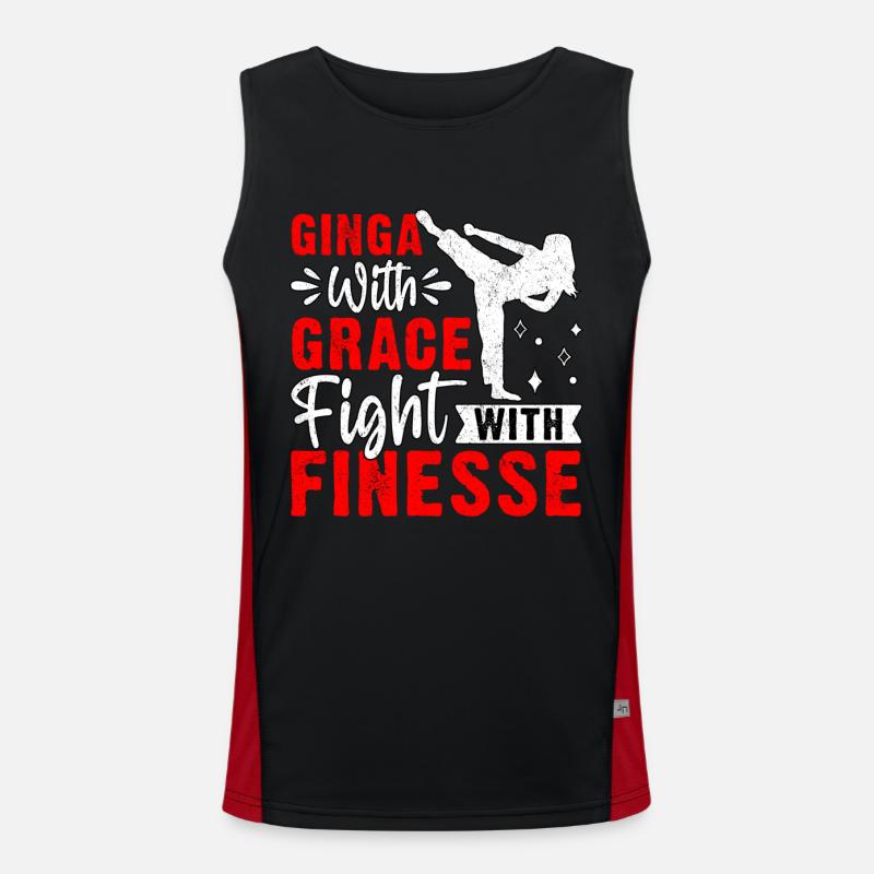Ginga avec grâce combat avec finesse Débardeur respirant contrasté Homme 