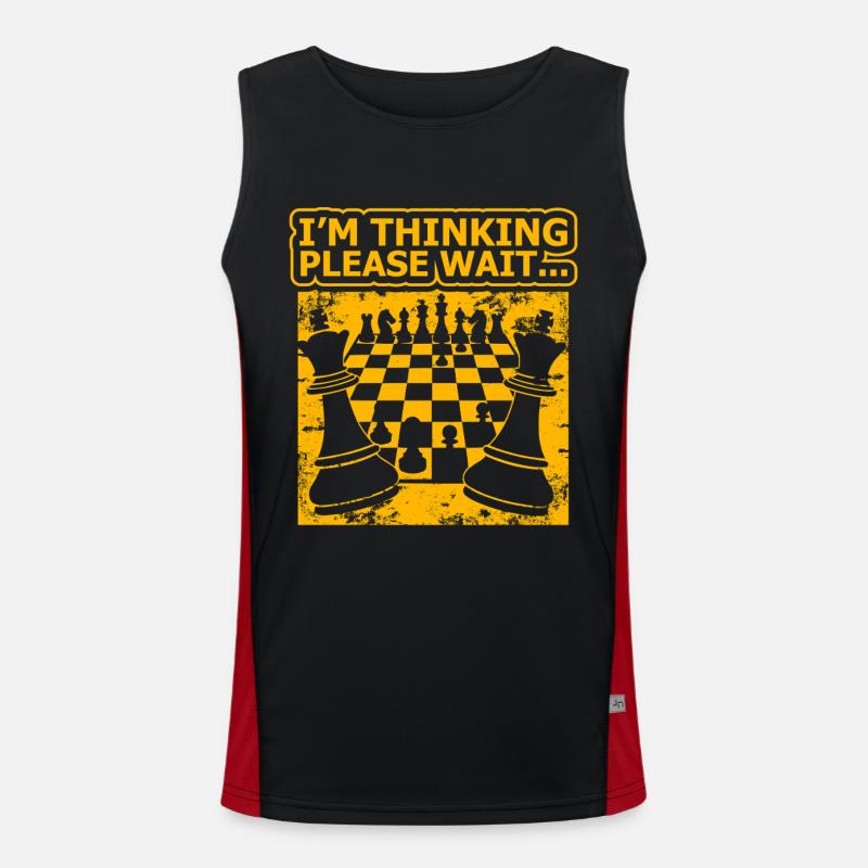 Chess Humor – I'm Thinking Men's Functional Contrast Tank Top 
