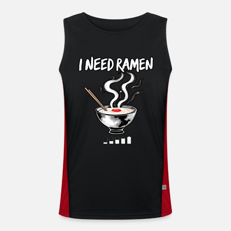 Ich brauche Ramen Funktionelles Kontrast-Tank Top für Männer 