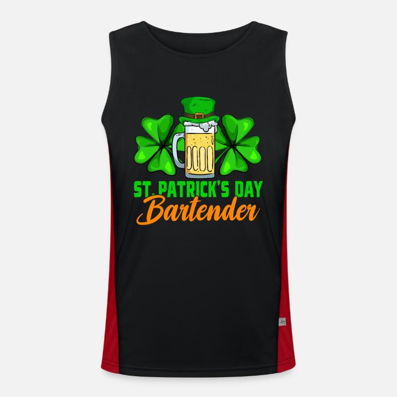 Barman de la Saint-Patrick Débardeur respirant contrasté Homme 