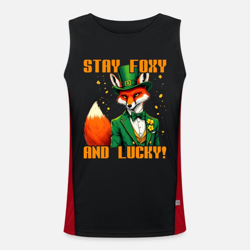 Restez Foxy et Lucky Saint-Patrick Débardeur respirant contrasté Homme 